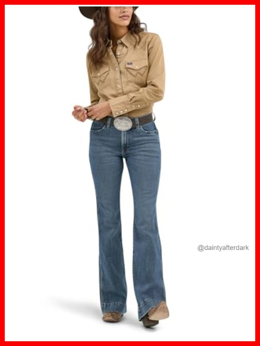Wrangler Long Sleeve Western Snap Work Shirt Regular Fit